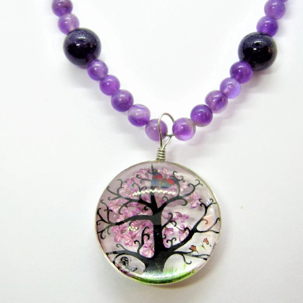 Amethyst Tree of Life Necklace